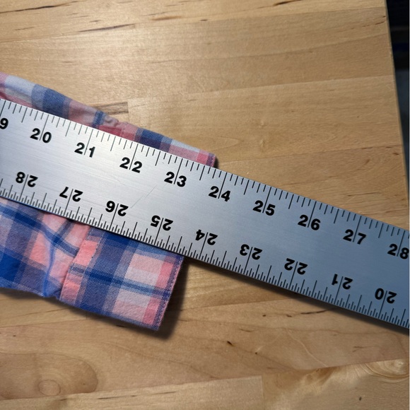 Columbia Men’s Small Out & Back L/S Button Down Shirt Blue Pink Plaid Cotton - Picture 6 of 9